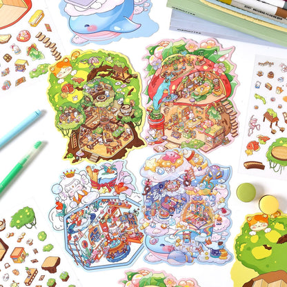 scenery stickers A01