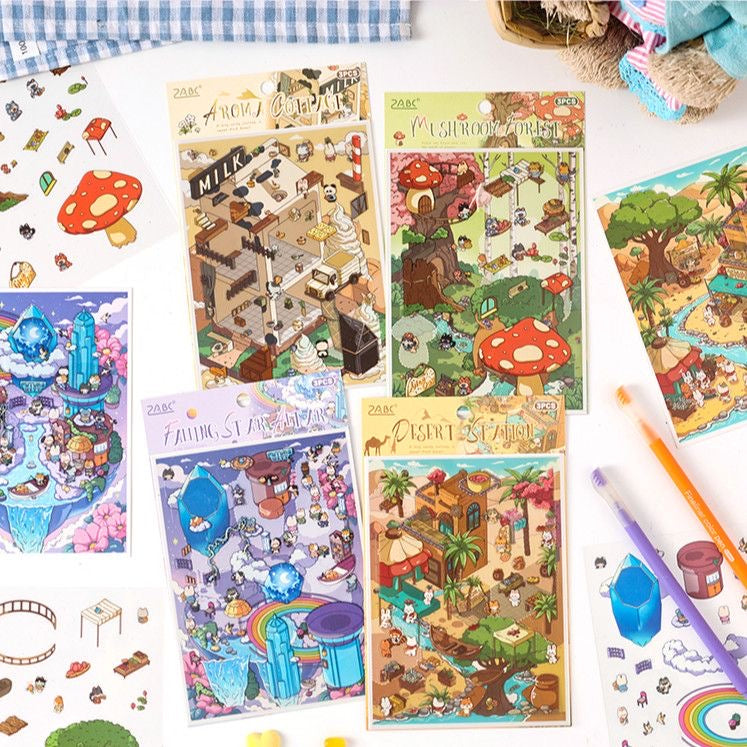 scenery stickers A02