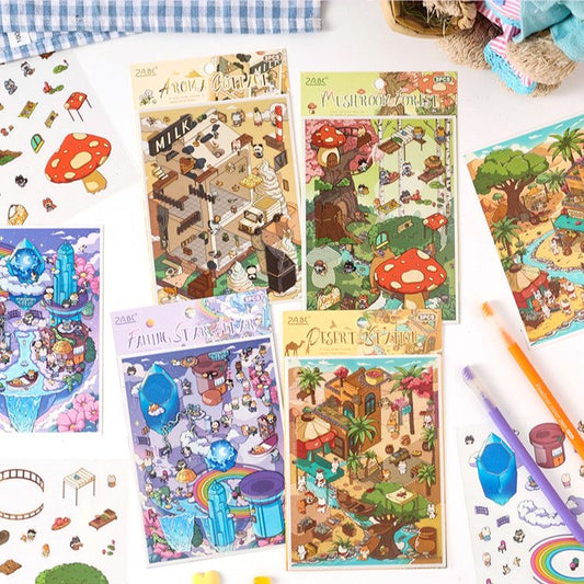 scenery stickers A02