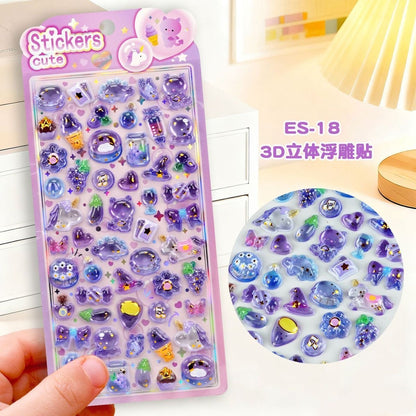 3D Cute stickers A01