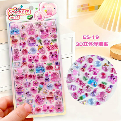 3D Cute stickers A01